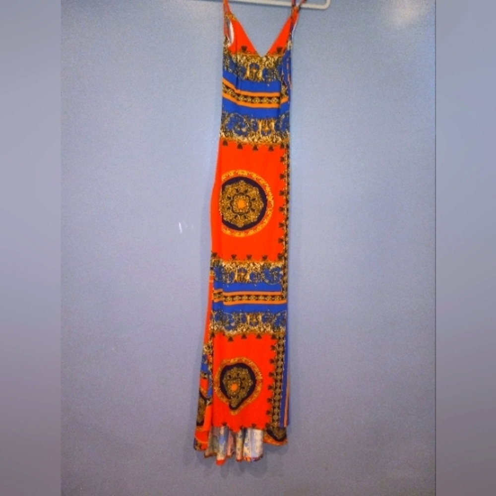 Orange maxi dress